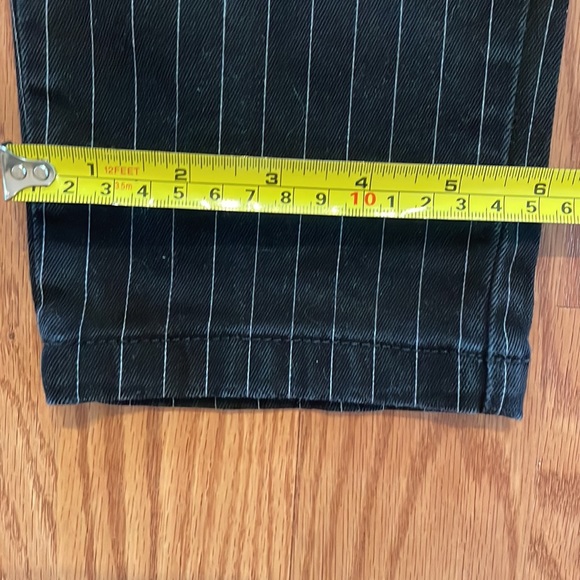 Free People Montella Black Pinstripe High Waisted Cropped Pants Size 2 - Picture 15 of 15